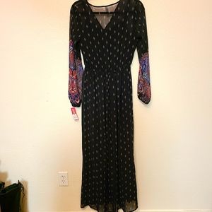 Full Length Boho Bohemian Sheer Flowy Dress Medium